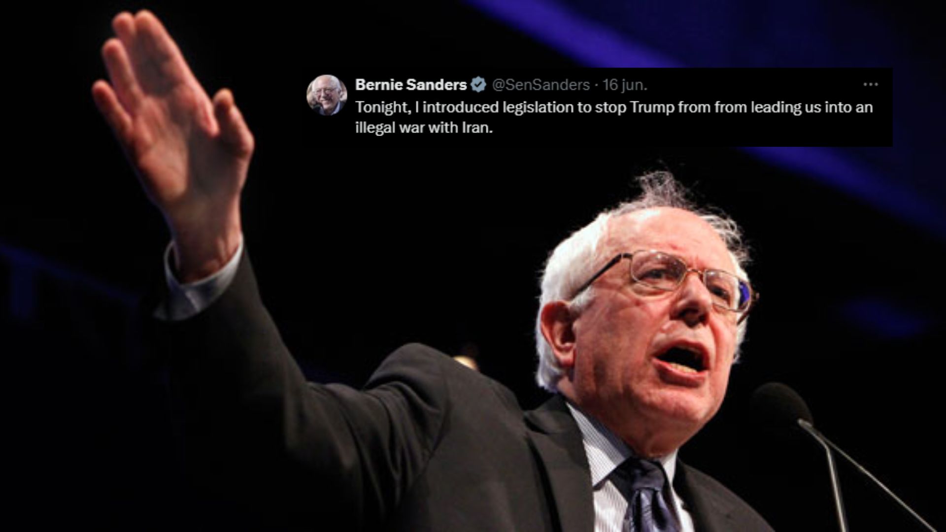 Propone Bernie Sanders prohibir a Trump atacar Irán sin autorización del Congreso