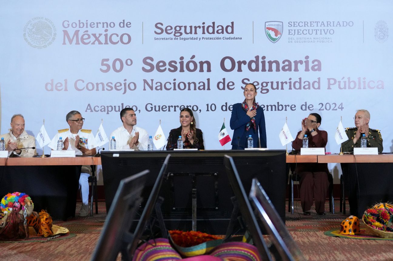 Presenta presidenta Claudia Sheinbaum los principales resultados de la Estrategia de Seguridad durante la 50ª Sesión Ordinaria del Consejo Nacional de Seguridad Pública