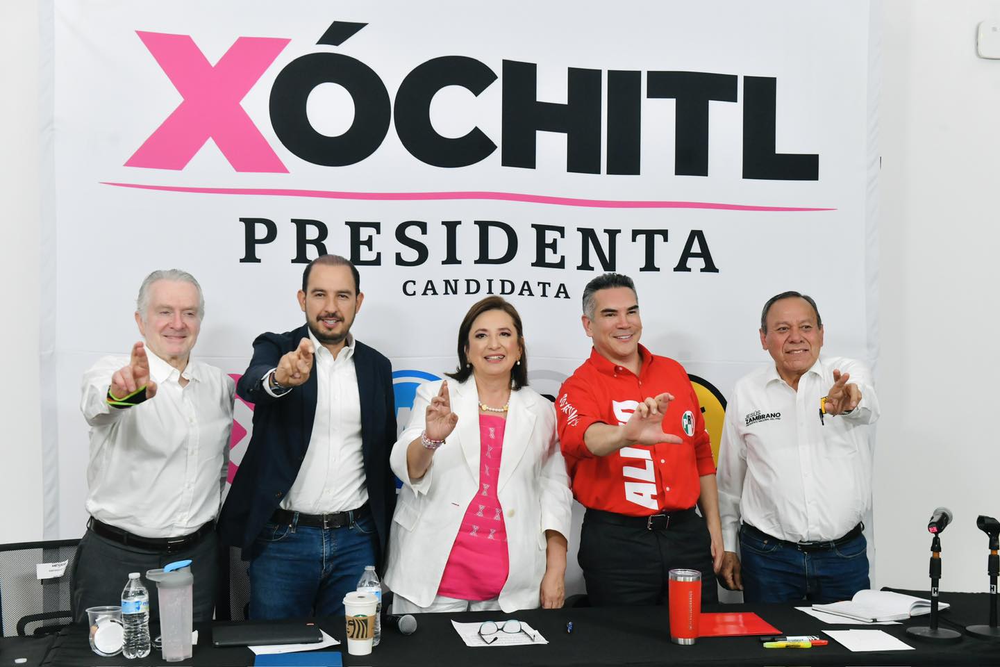 Acuerdan Xóchitl Gálvez, PAN, PRI y PRD redoblar esfuerzos rumbo a las elecciones del 2 de junio