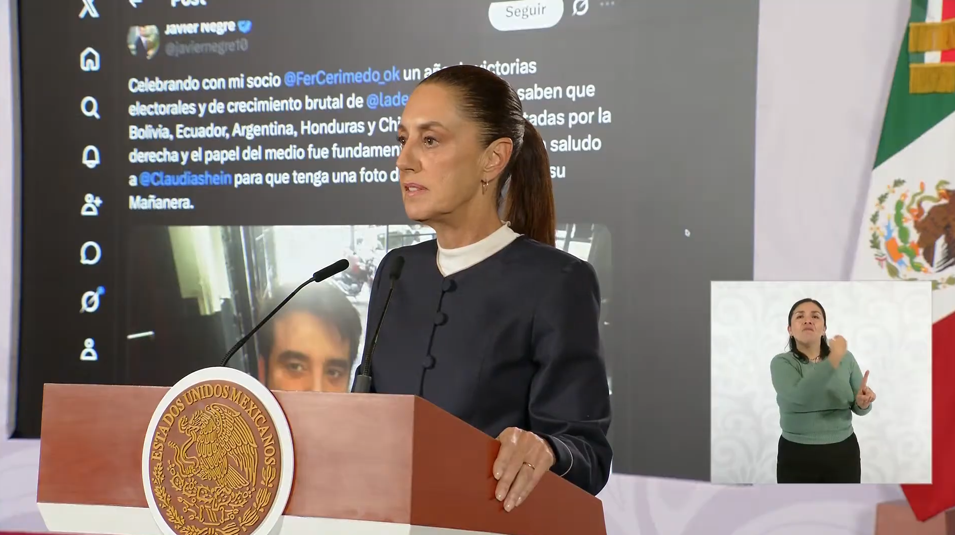 Cerimedo sí era socio de La Derecha Diario cuando fue detenido: Sheinbaum Pardo