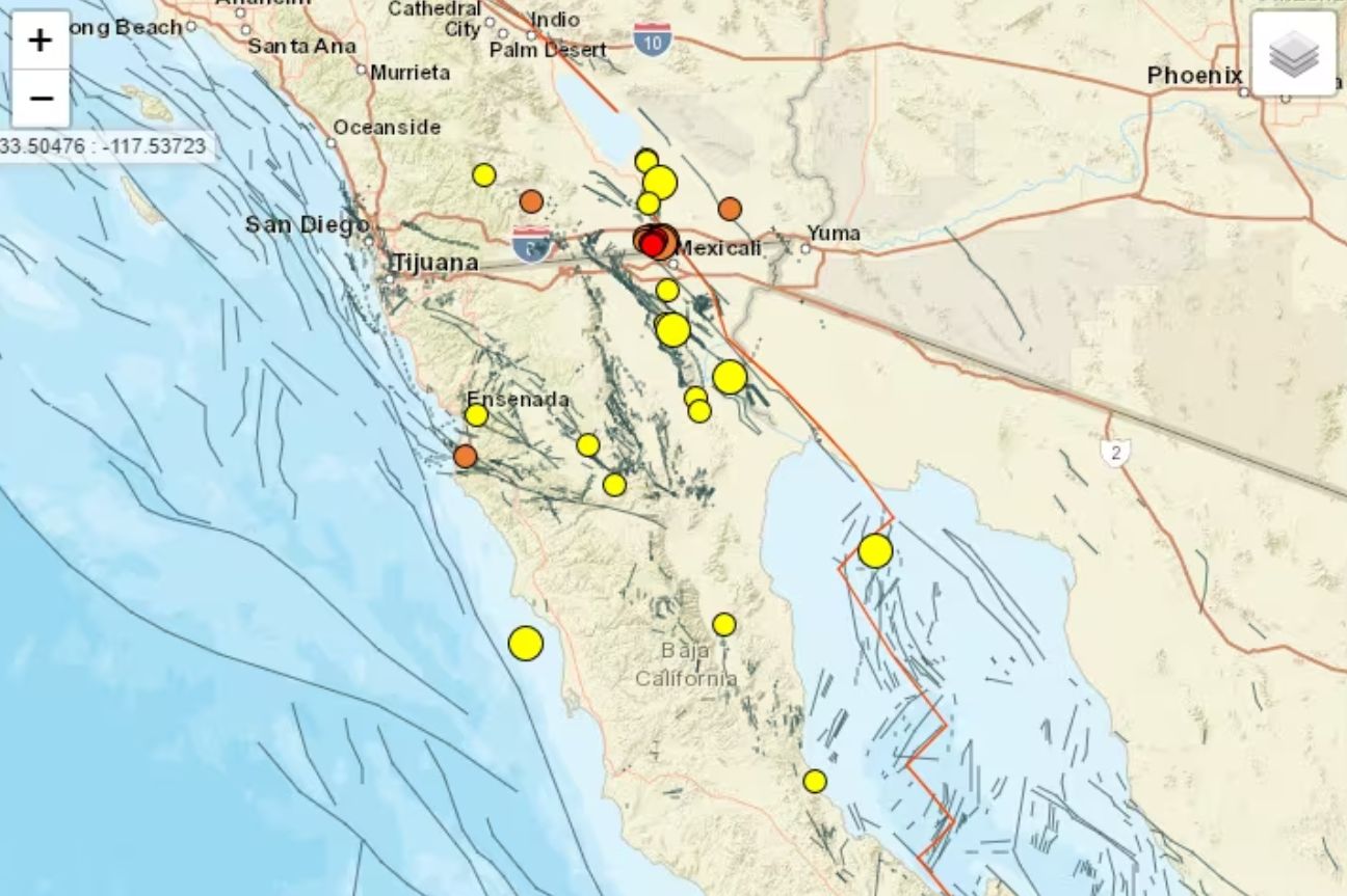 Suspenden clases y emiten Alerta Amarilla en Mexicali tras registrarse un enjambre sísmico