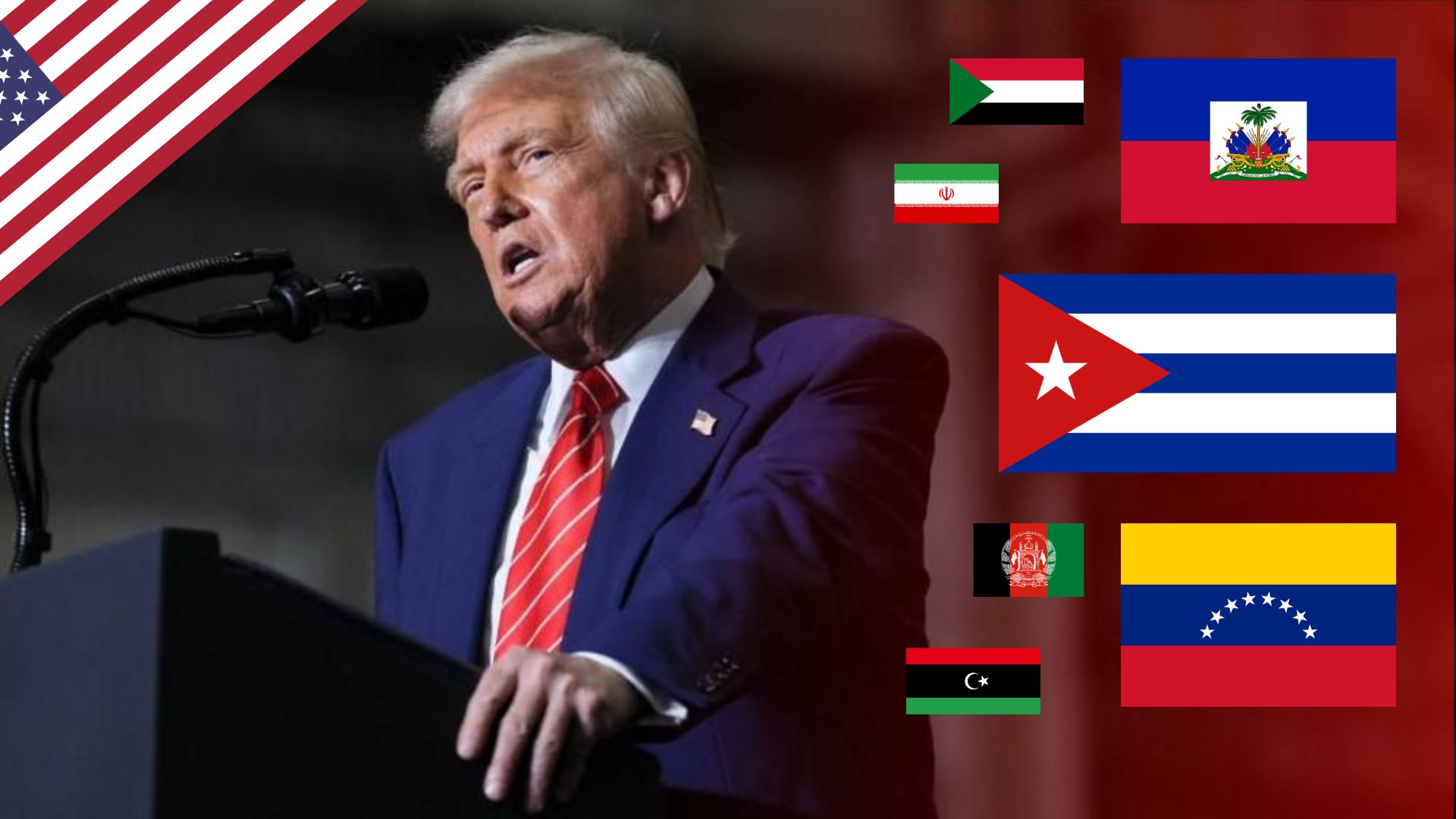 Ordena Trump restringir total o parcialmente la entrada de ciudadanos de 19 países a EE.UU., incluyendo Haití, Cuba y Venezuela