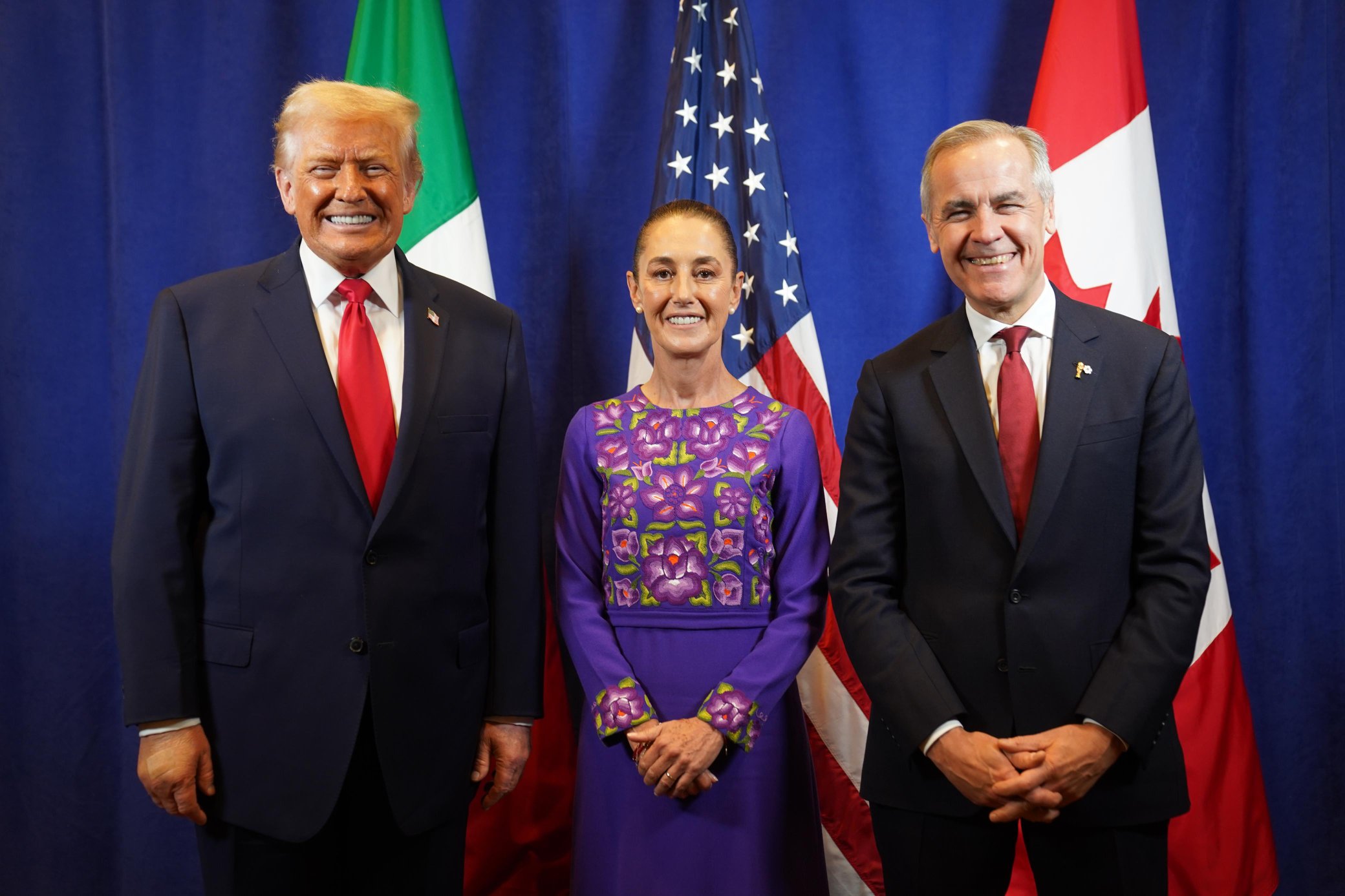 Primera reunión trilateral: Sheinbaum, Trump y Carney