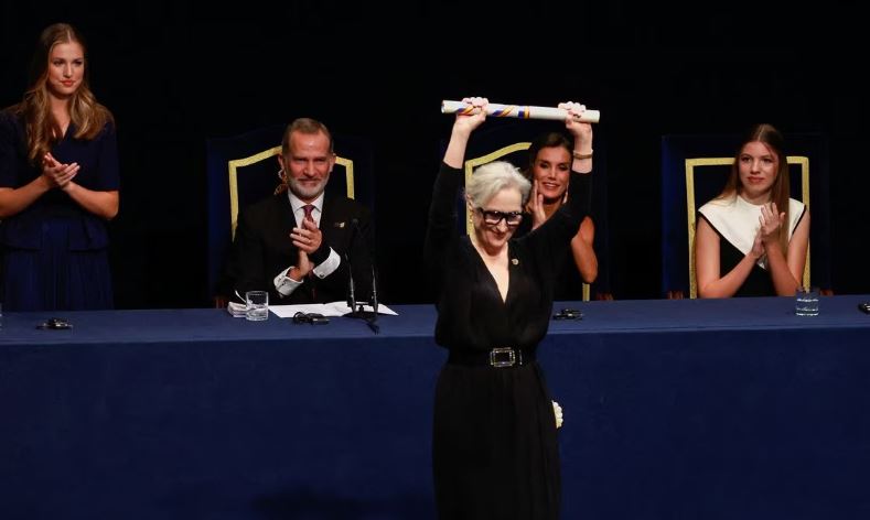 Recibe Meryl Streep premio Princesa de Asturias 2023
