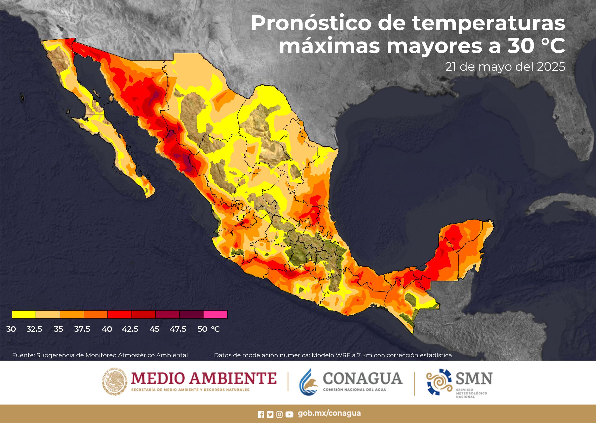 Se mantendrá la onda de calor en la mayor parte del territorio mexicano