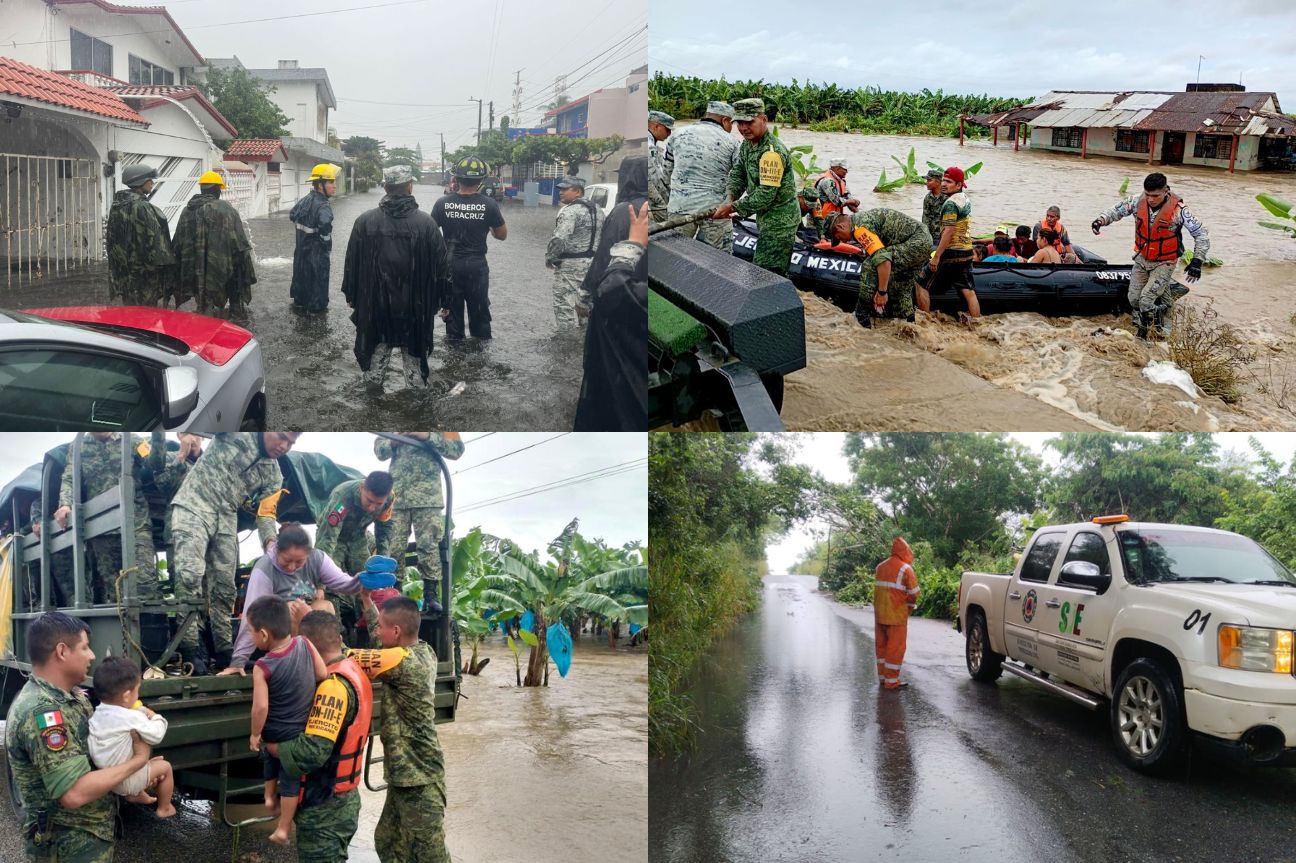 Impacto de “Nadine” en México: autoridades atienden inundaciones y otras afectaciones en el sureste mexicano