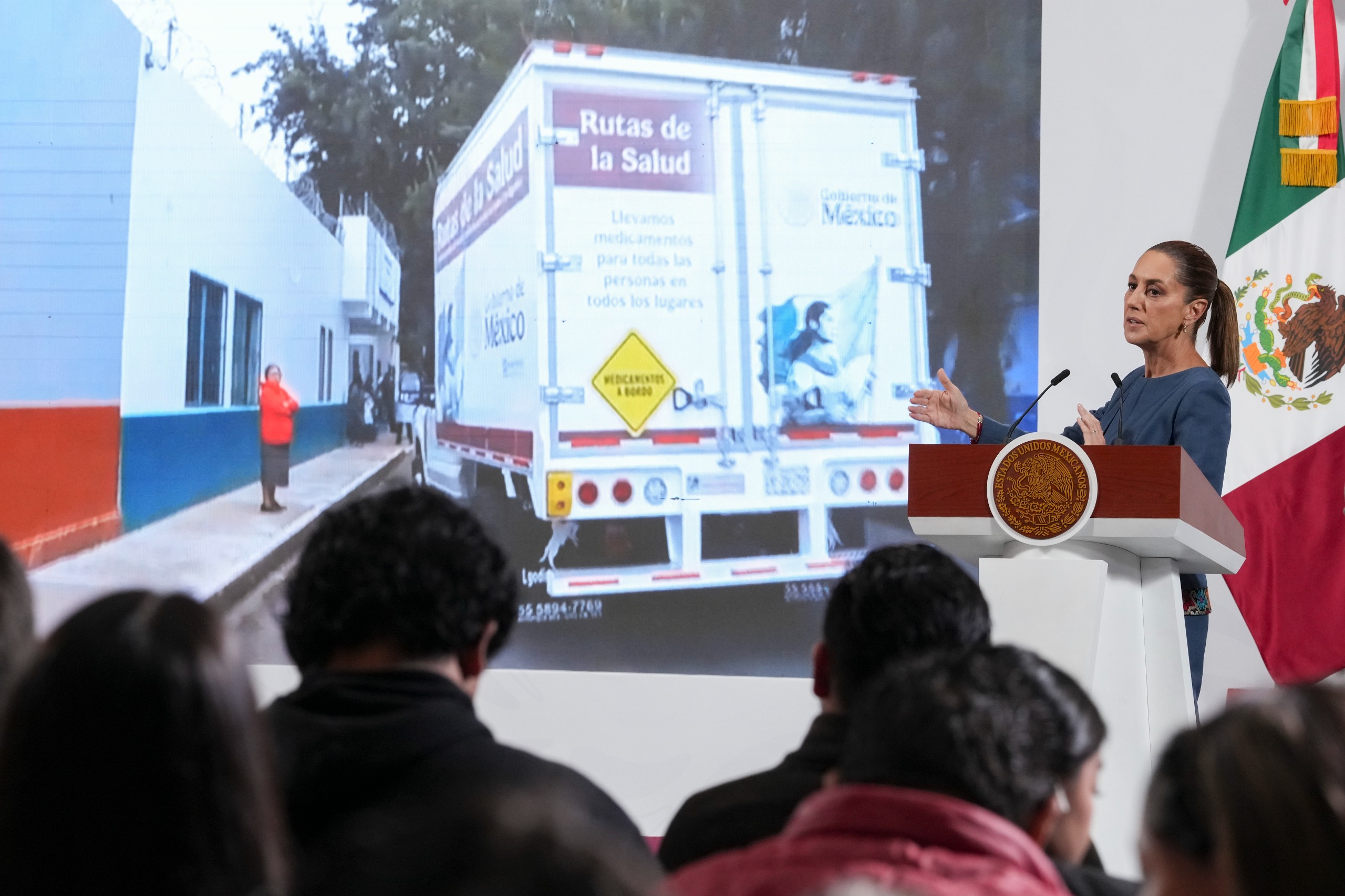 Reporta Claudia Sheinbaum que Rutas de la Salud cuentan con 37.75% de avance en el primer día de operaciones