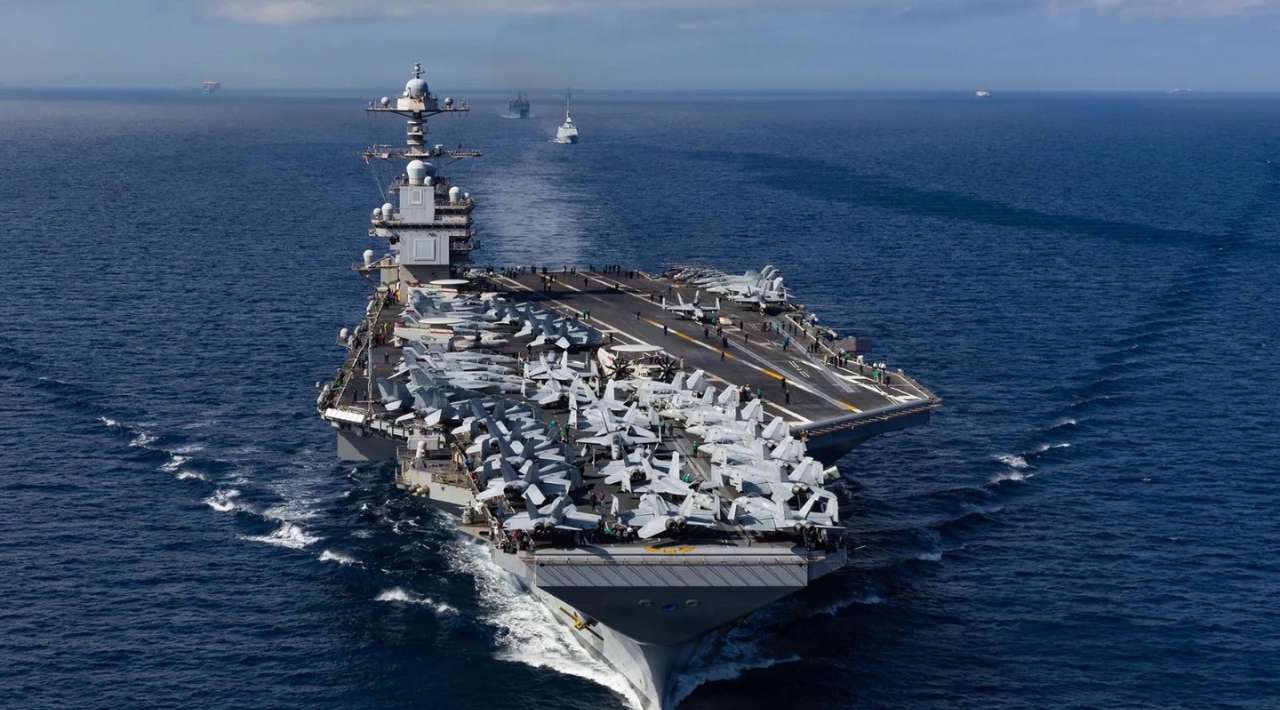 Despliega Estados Unidos el portaaviones USS Gerald R. Ford en América Latina y el Caribe