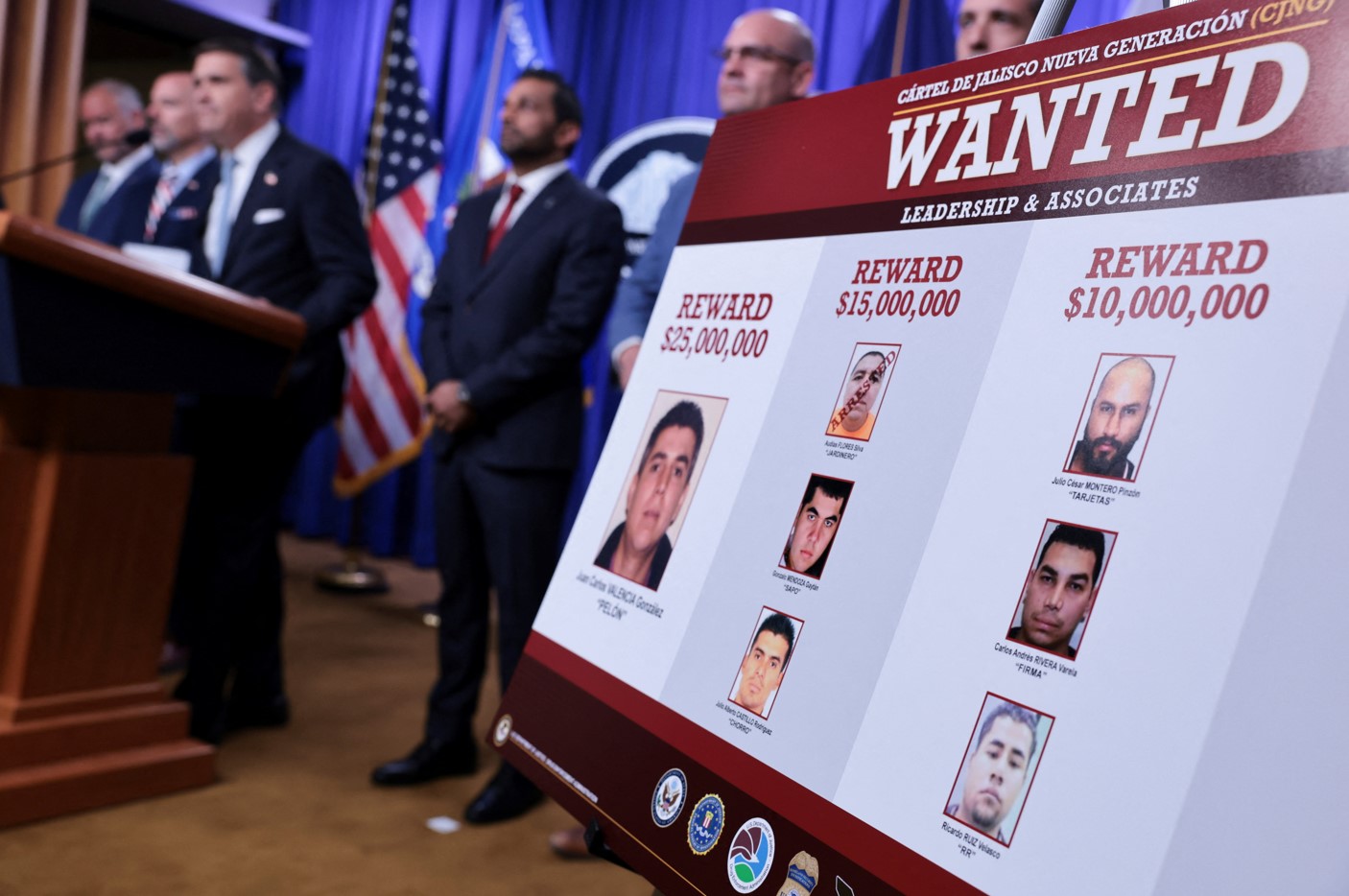 Ofrece EE.UU. más de 100 millones de dólares por líderes del CJNG y revoca visas a familiares y colaboradores