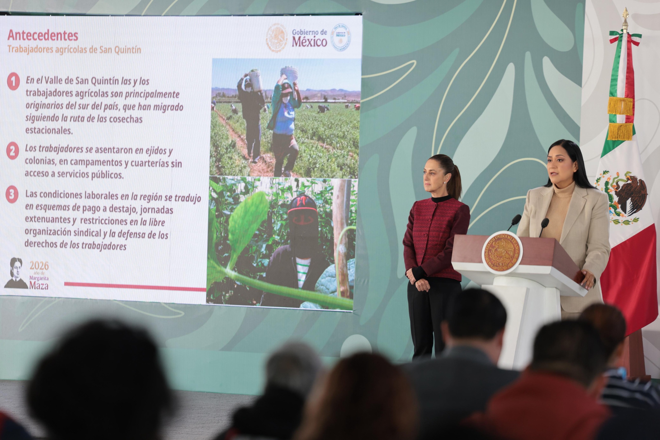 Anuncia Claudia Sheinbaum Plan de Justicia para trabajadores agrícolas de San Quintín en Baja California