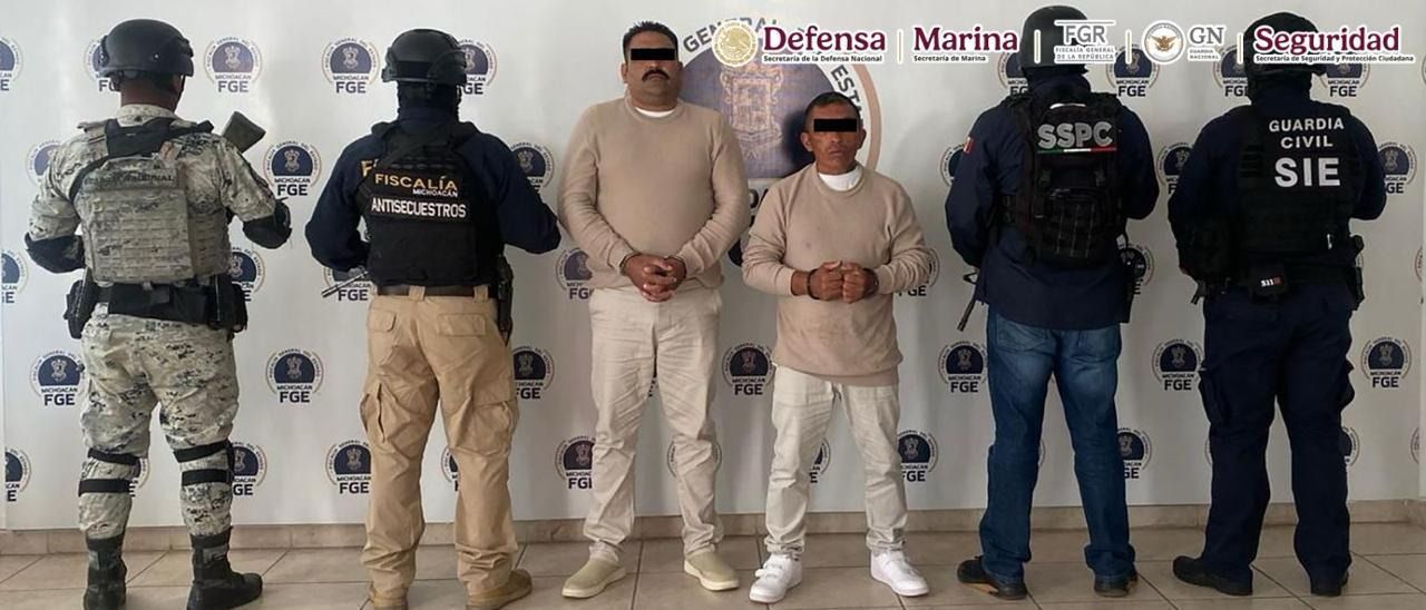 Detienen en Michoacán a dos presuntos extorsionadores vinculados a célula delictiva
