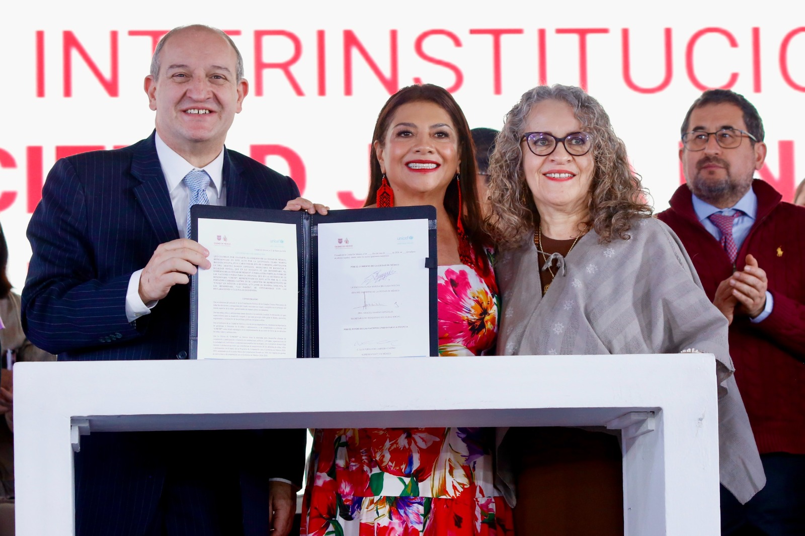 Firma Clara Brugada acuerdo con UNICEF para impulsar educación inicial y protección a las infancias de cara al Mundial 2026