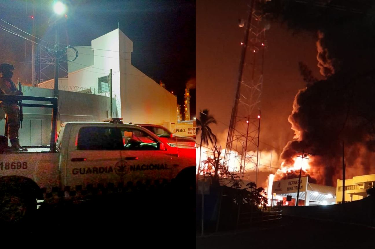 Controla PEMEX incendio en Refinería de Minatitlán