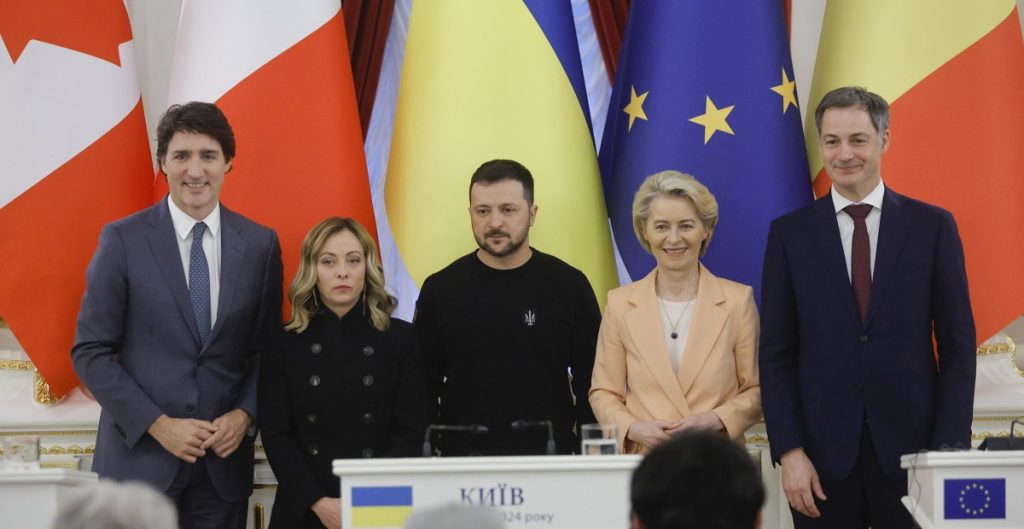 Se reúne Volodimir Zelenski con líderes mundiales a dos años del inicio de la guerra con Rusia