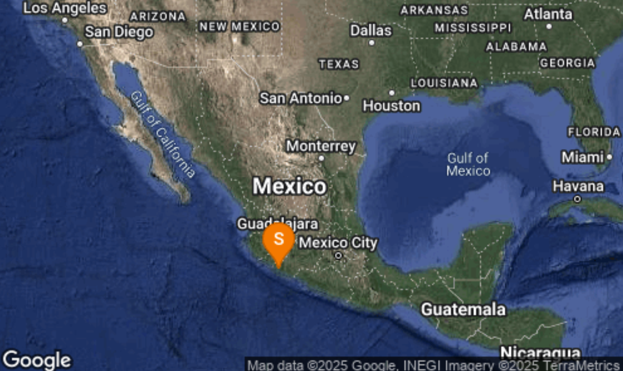 Se registra sismo magnitud 6.1 en Coalcomán, Michoacán; se percibe en la CDMX