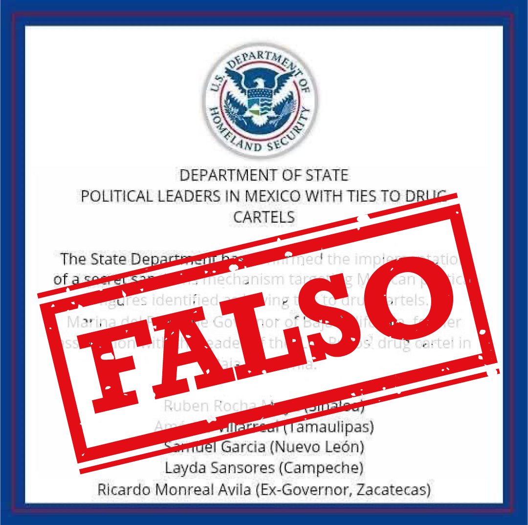 SRE desmiente información de supuestas presiones de EEUU para investigar a políticos mexicanos