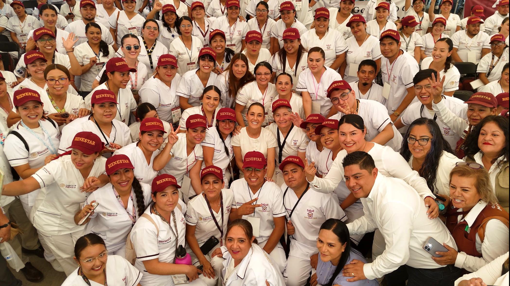 “Es el programa más ambicioso de todo el mundo de atención y prevención”: Claudia Sheinbaum da banderazo a Salud Casa por Casa en San Luis Potosí