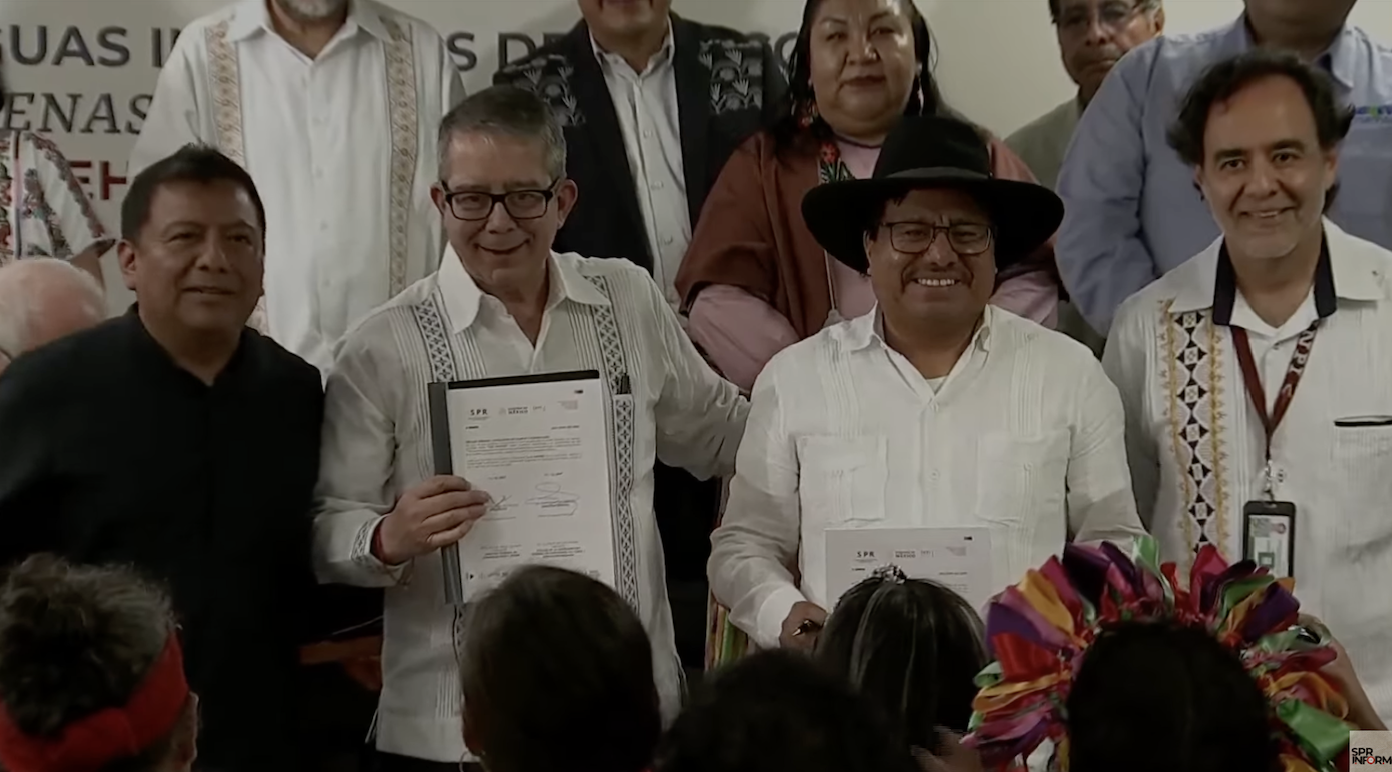 Firman SPR e INPI convenio para garantizar derechos a la comunicación de los pueblos indígenas