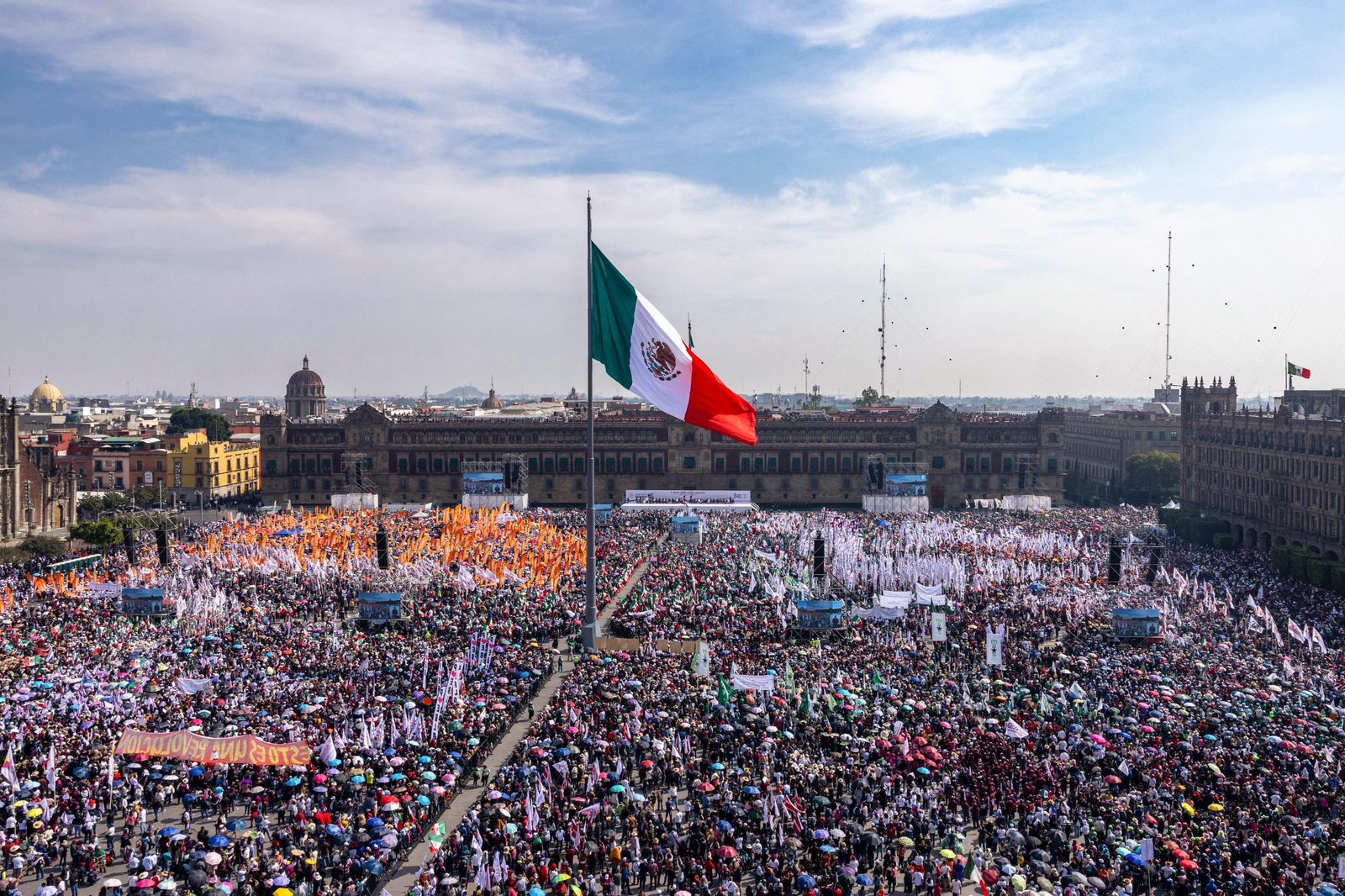 Reúne Claudia Sheinbaum a más de 600 mil personas en el Zócalo de la CDMX por los 7 años de la Cuarta Transformación