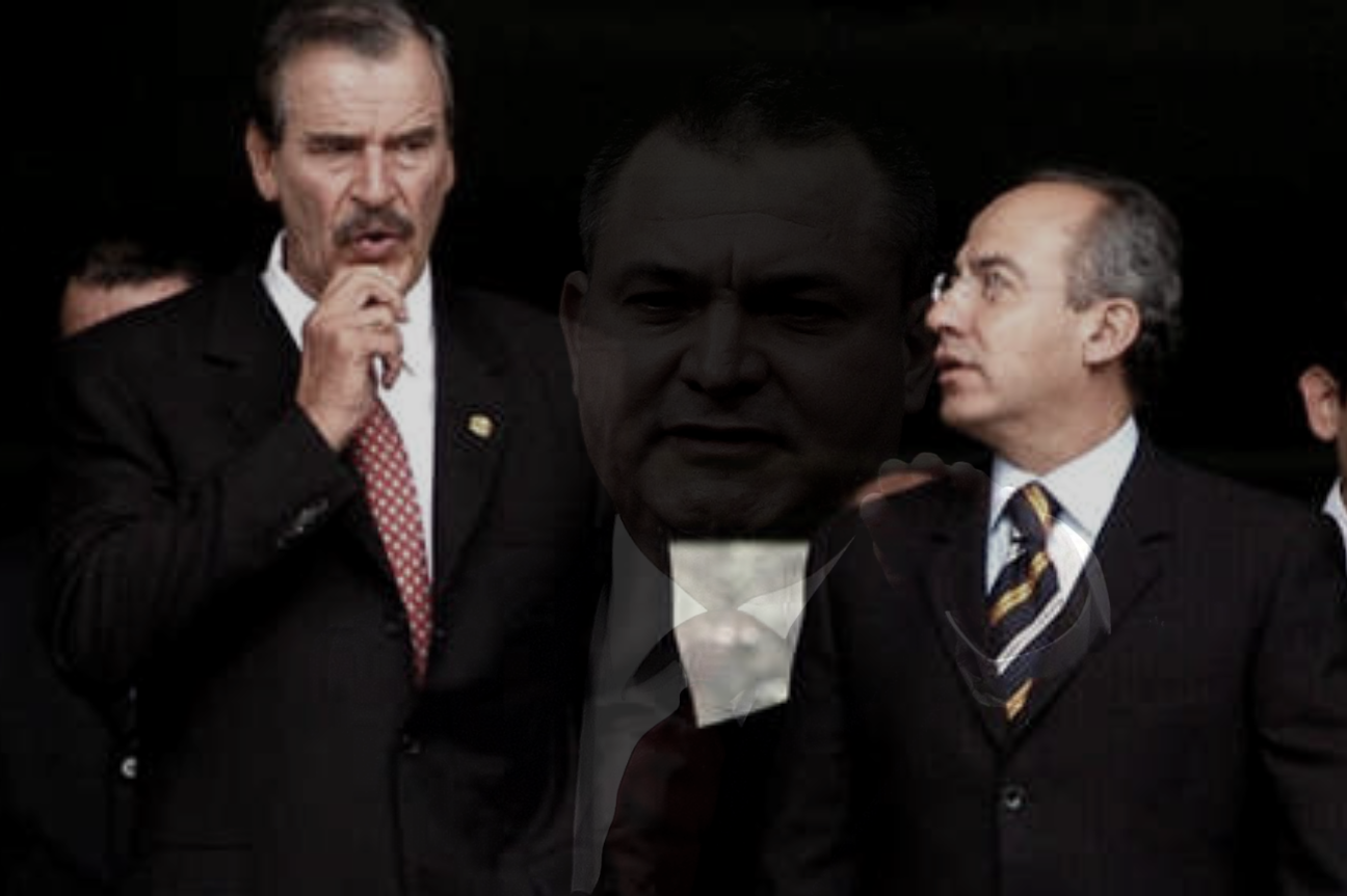 Fox y Calderón jefes de García Luna, el poder judicial de México, cómplice.