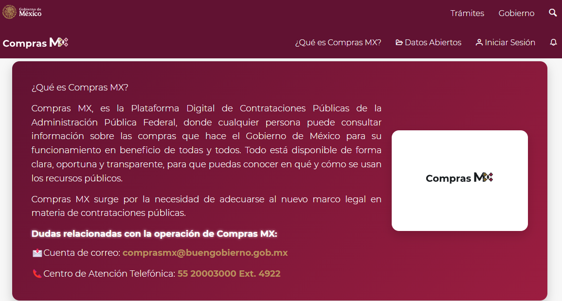 Gobierno de México pone en marcha "Compras Mx", la nueva plataforma digital de compras públicas