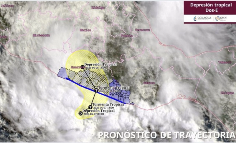 Despliega Gobierno de México acciones preventivas ante tormenta tropical Dos-E y baja presión en el Pacífico