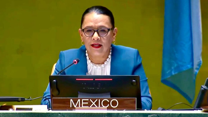 Solicita Rosa Icela Rodríguez a la ONU atender el tráfico de armas hacia México como medida para prevenir la violencia