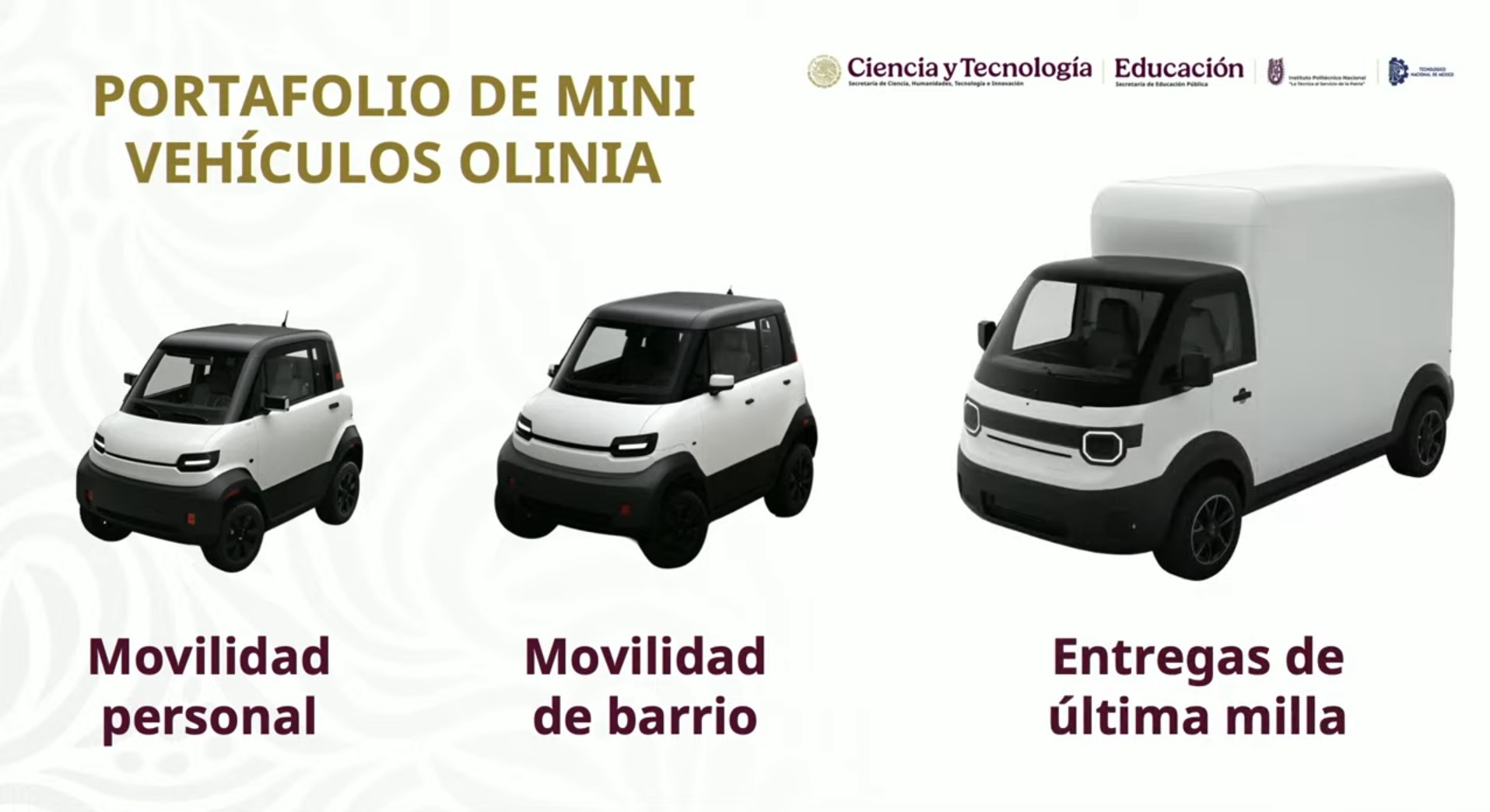 Presentan Proyecto Olinia, la primera armadora mexicana de mini vehículos eléctricos