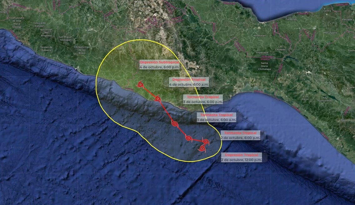 Depresión tropical 11-E podría intensificarse y convertirse en la tormenta tropical “Kristy”