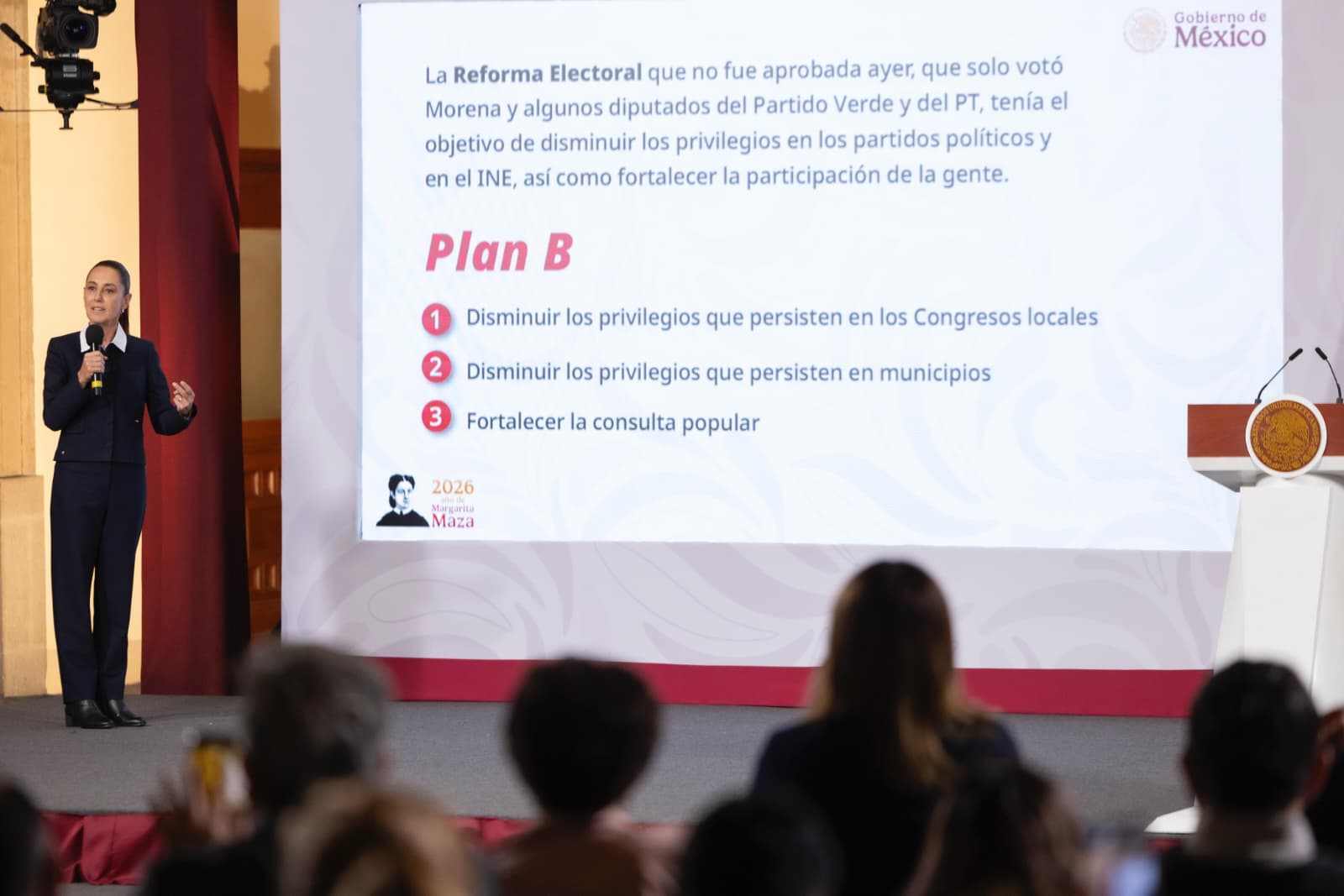 Presenta Claudia Sheinbaum Plan B de Reforma Electoral; será enviado al Congreso el 16 de marzo