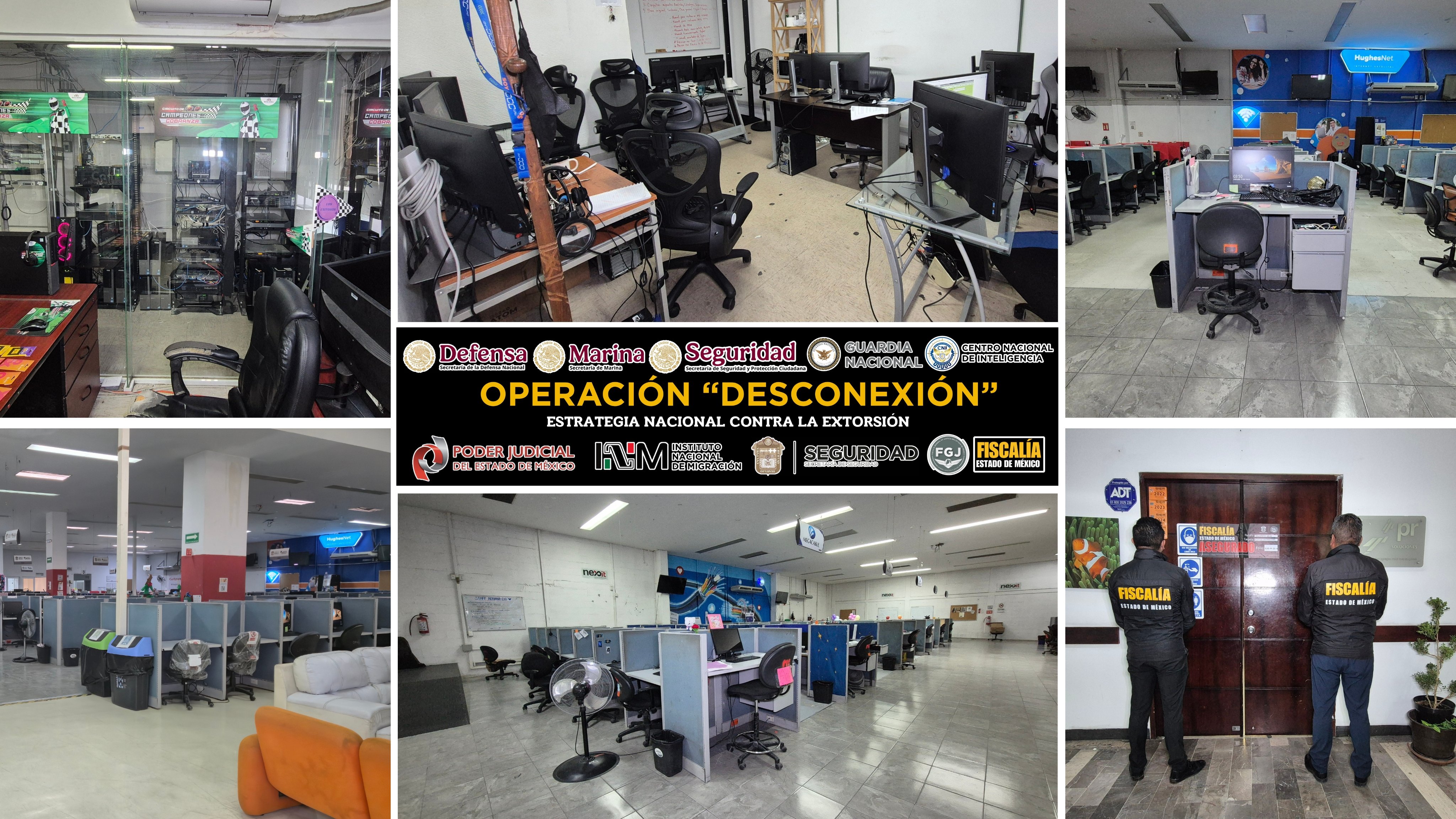 Operación “Desconexión”: autoridades detienen a 102 personas y desmantelan red de extorsión en el Edoméx