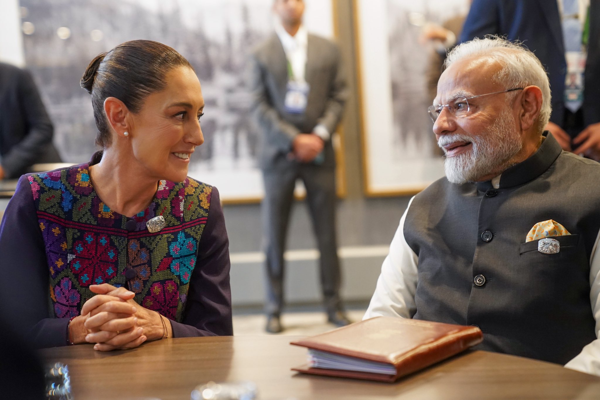 Se reúne Claudia Sheinbaum con el primer ministro de India Narendra Modi