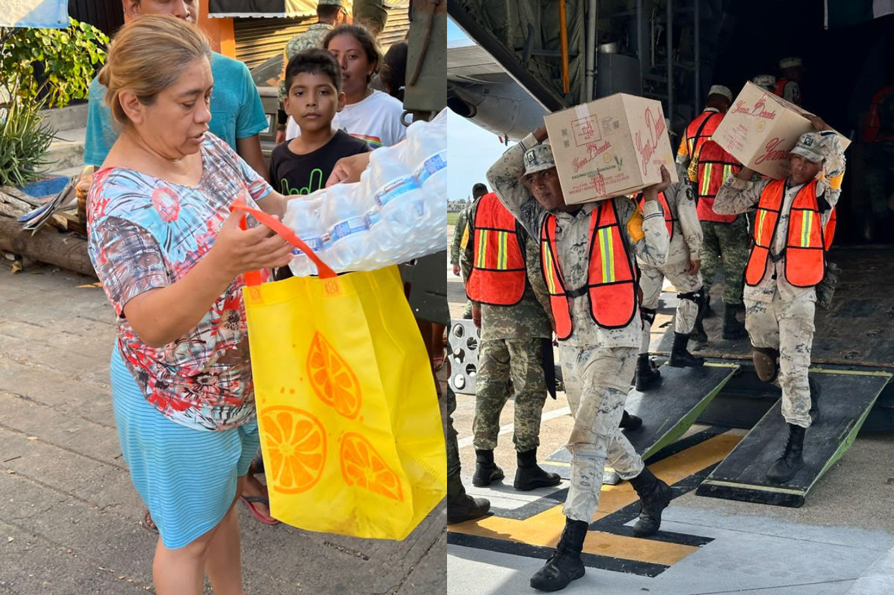 Se han repartido más de 130 mil despensas a nueve días del paso del huracán Otis en Guerrero
