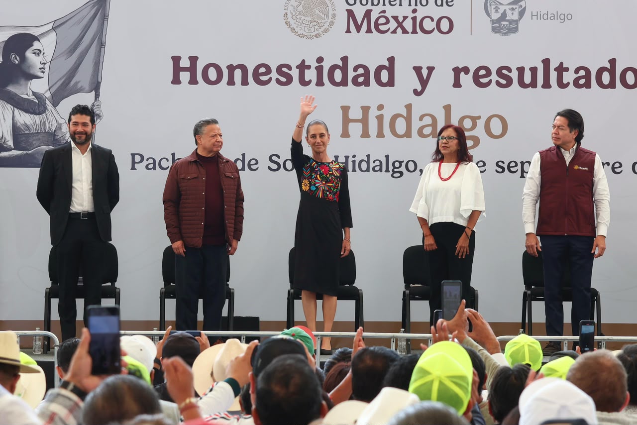 Presenta Claudia Sheinbaum avances de programas sociales, infraestructura, vivienda, salud y educación en Hidalgo