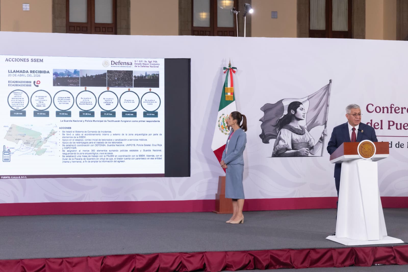 Destacan intervención de Guardia Nacional en ataque en Teotihuacán; “Se evitó la pérdida de más vidas”