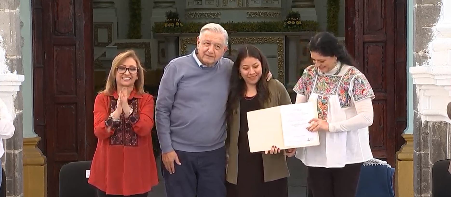 Entregó el presidente López Obrador obras reconstruidas del Patrimonio Cultural de Tlaxcala afectadas por el sismo del 2017