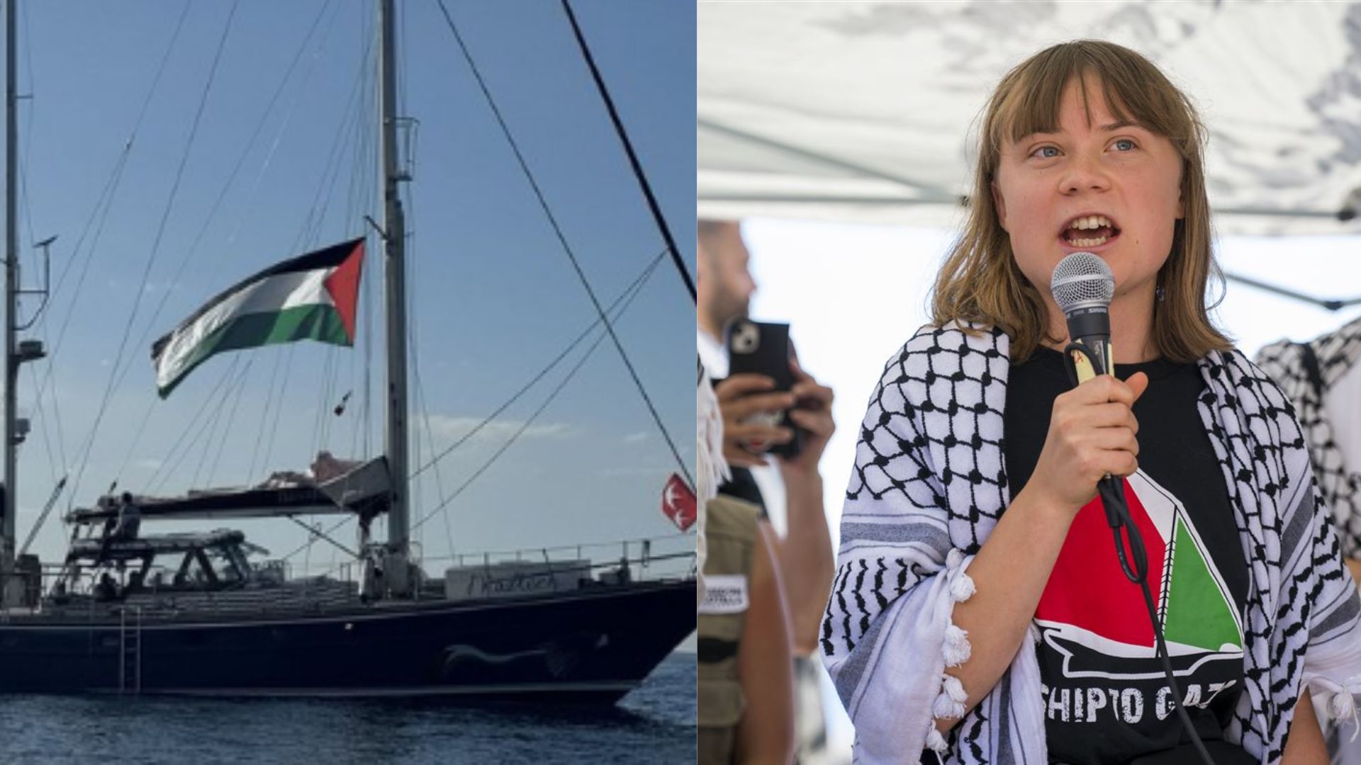 Zarpa hacia Gaza velero de ayuda humanitaria con Greta Thunberg abordo