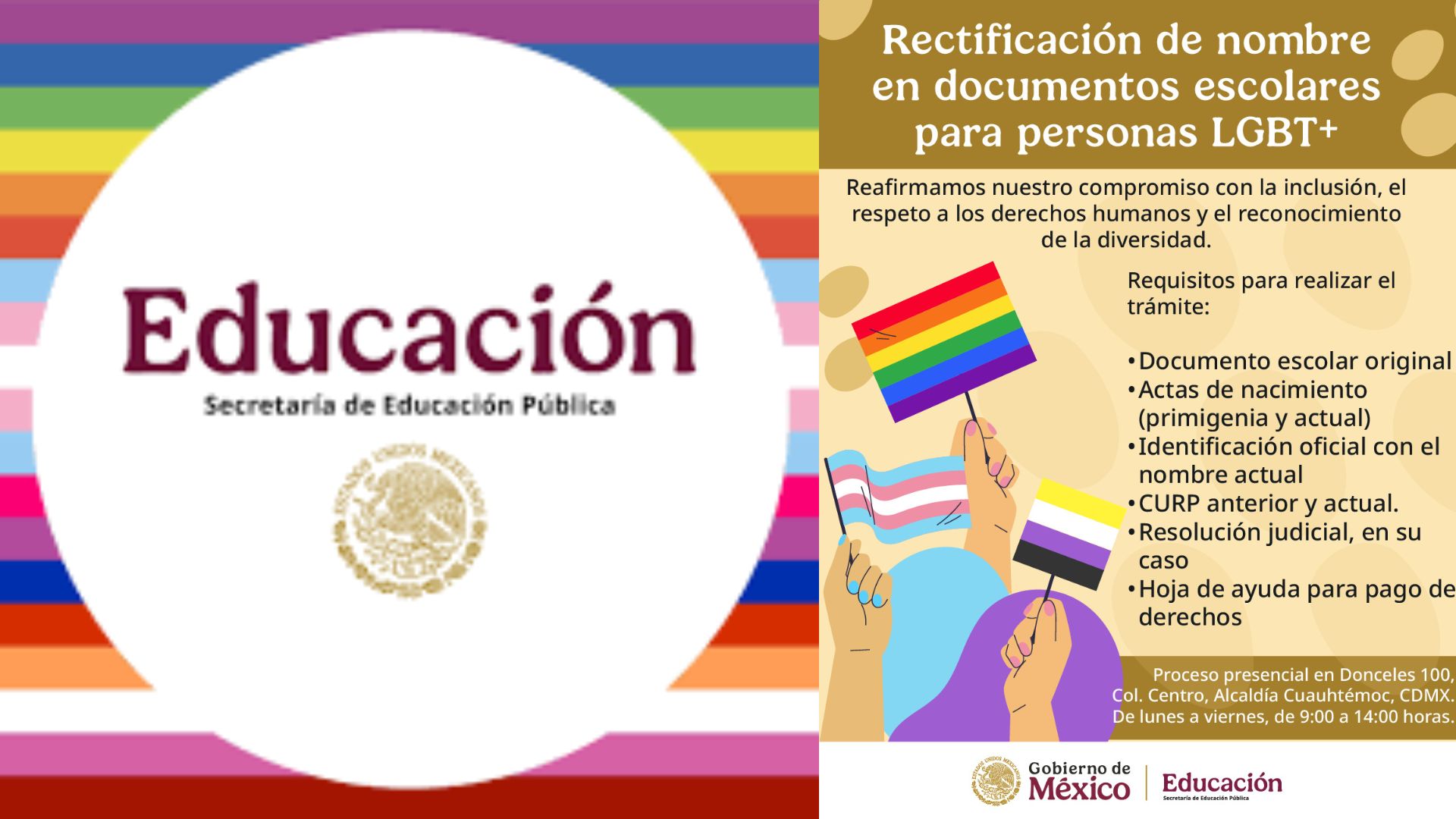 Anuncia SEP facilidades para rectificar nombre en documentos escolares con cambio de identidad de género