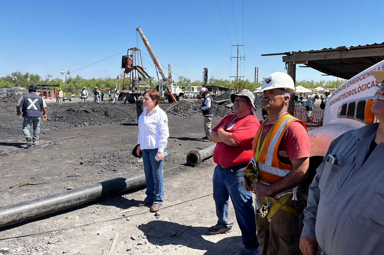 “No se han suspendido las labores y no hay ningún riesgo de colapso” en la mina de Sabinas, Coahuila: Laura Vázquez