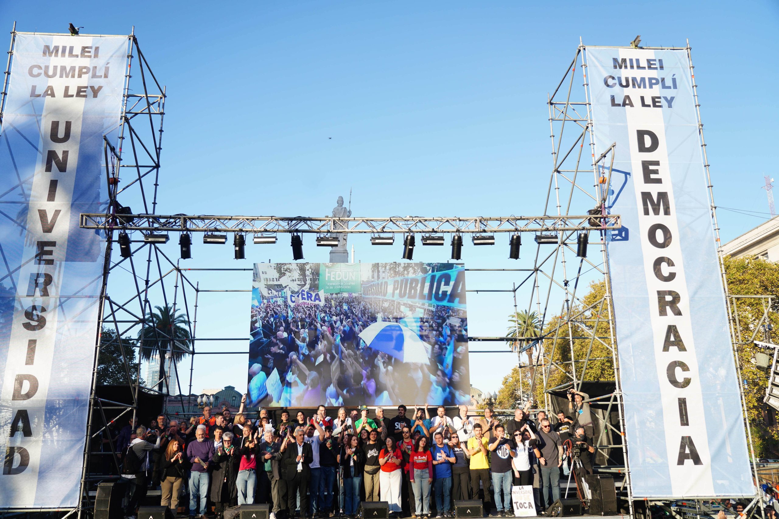 Realizan nueva Marcha Federal Universitaria en Argentina contra el Gobierno de Javier Milei