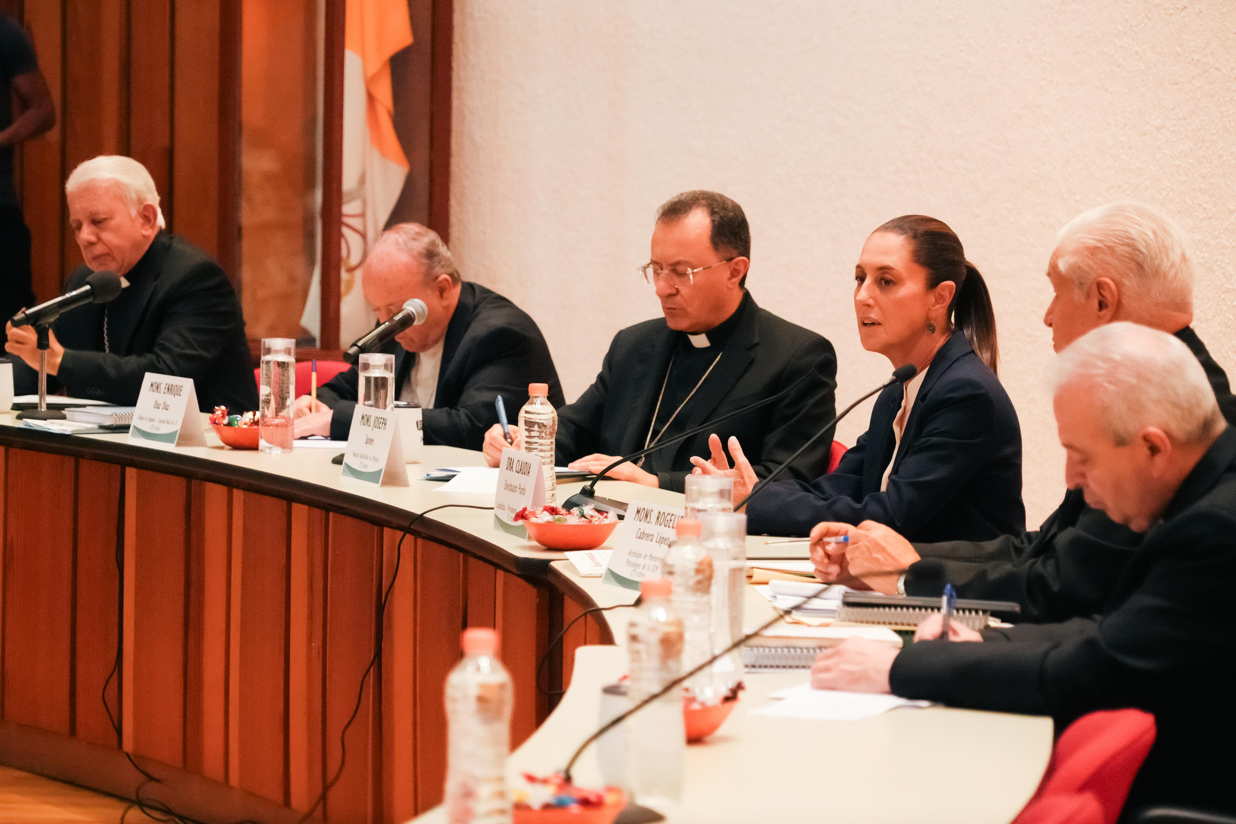 Solucionar la violencia atendiendo las causas, el compromiso de Claudia Sheinbaum en reunión con el Episcopado Mexicano