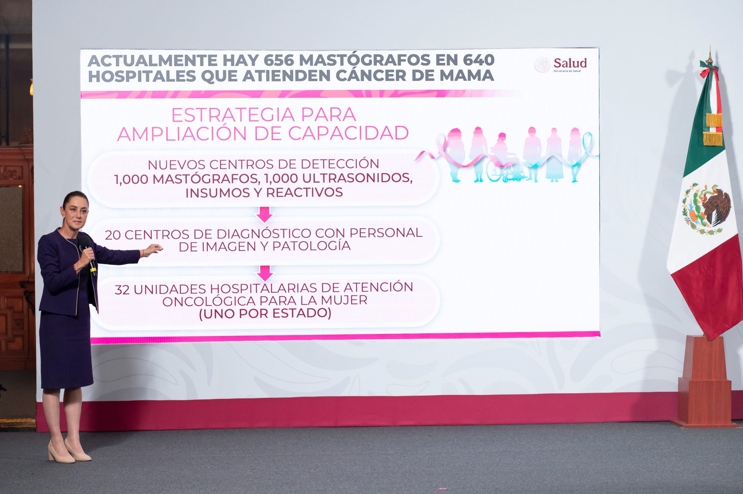 Presenta Claudia Sheinbaum el Modelo de Atención Universal de Cáncer de Mama con una inversión de 8 mil mdp