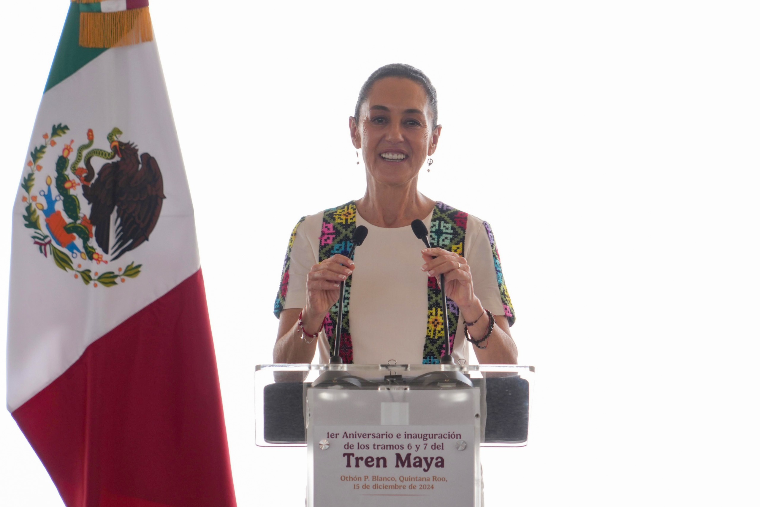 Celebra Claudia Sheinbaumnprimer aniversario del Tren Maya