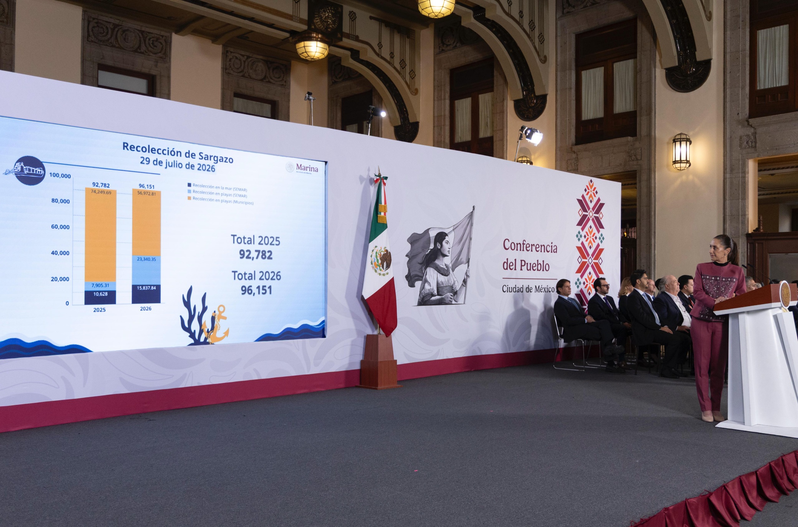 Destina Gobierno de México 2 mil mdp para combatir sargazo en Quintana Roo