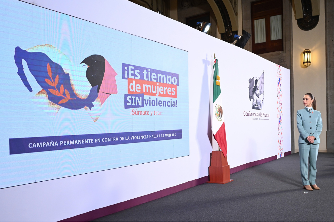 25N: presenta Claudia Sheinbaum y Secretaría de las Mujeres la campaña permanente “¡Es tiempo de mujeres sin violencia! ¡Súmate y transforma!”