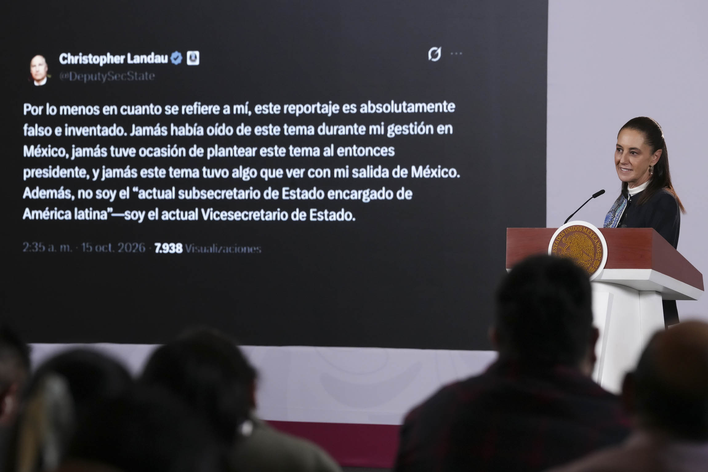 “Existe periodismo de ficción en los comentócratas”, señala Sheinbaum tras publicación sobre Landau