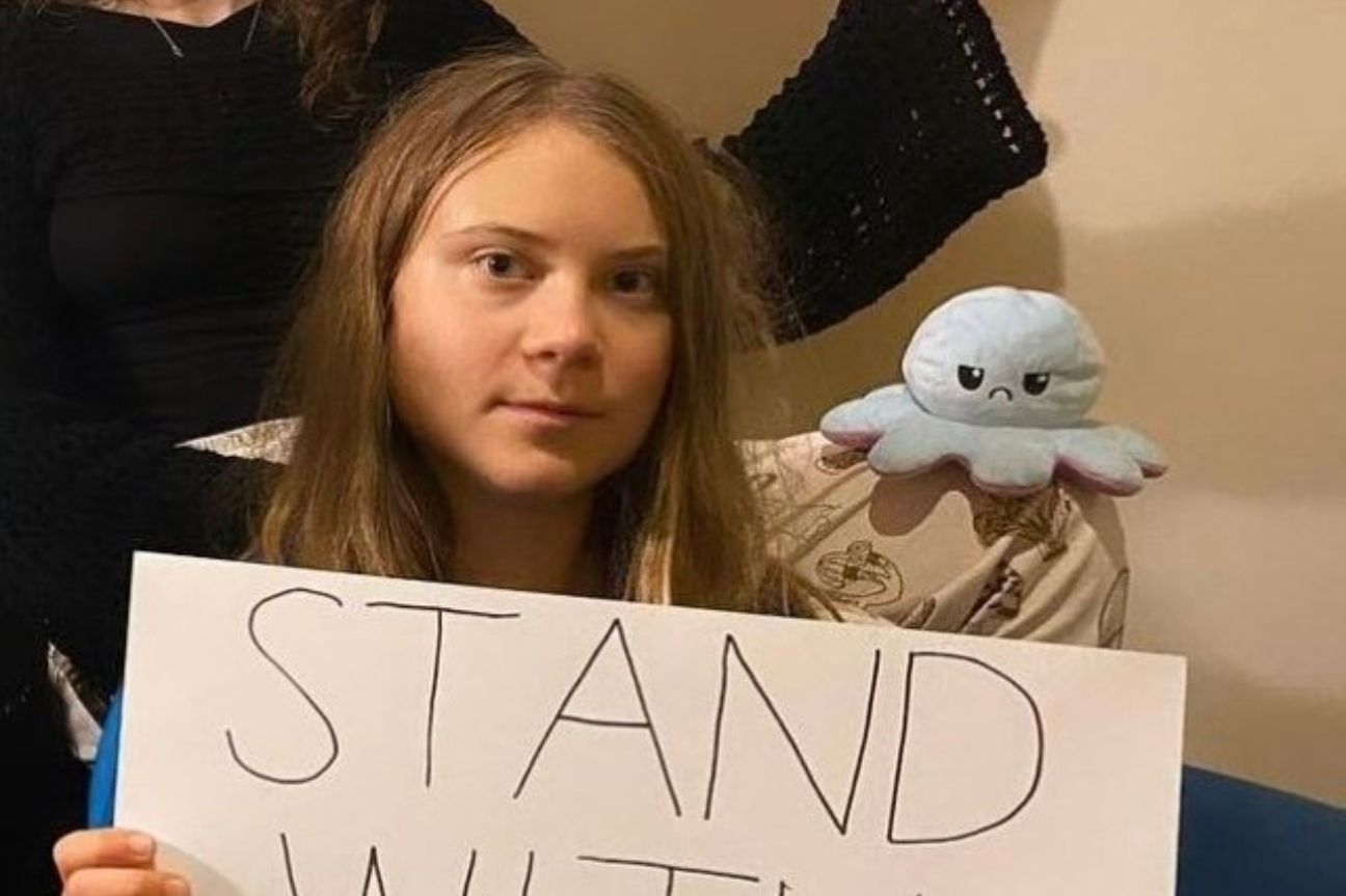 Cancela Israel a Greta Thunberg por una publicación pro-Palestina