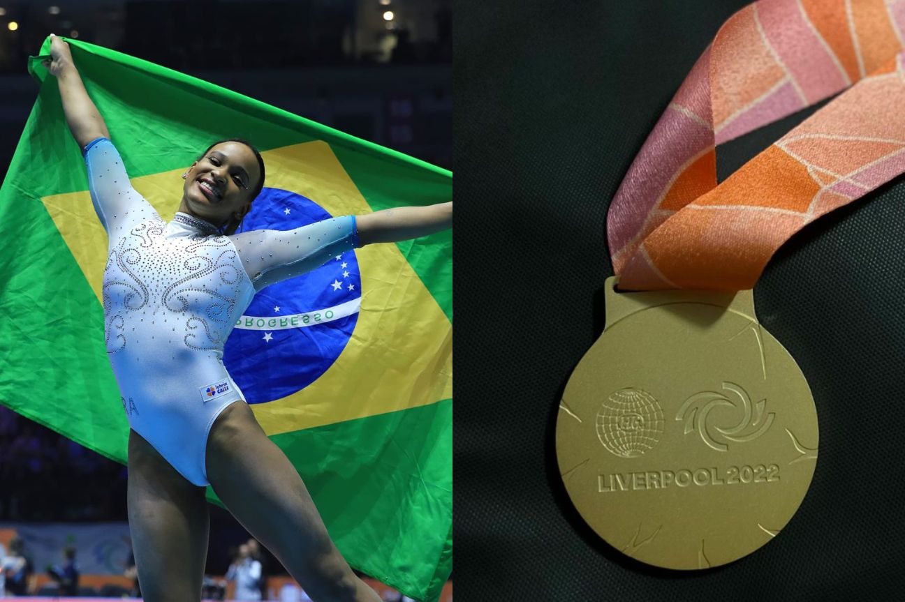 Rebeca Andrade se convirtió en la primera gimnasta brasileña en ganar un campeonato mundial