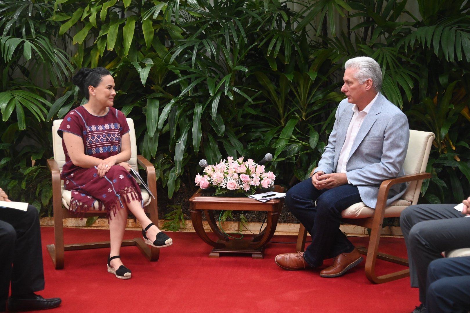 Agradece Cuba apoyo de la presidenta Sheinbaum durante encuentro con delegación mexicana