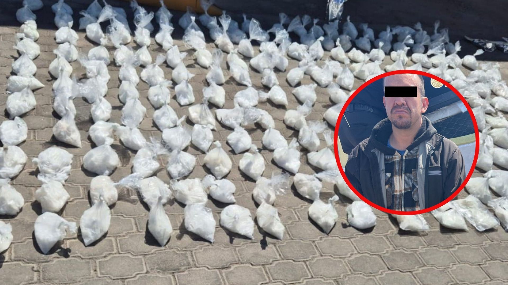 Detienen autoridades a un hombre que transportaba 203 kilos de metanfetamina en Baja California